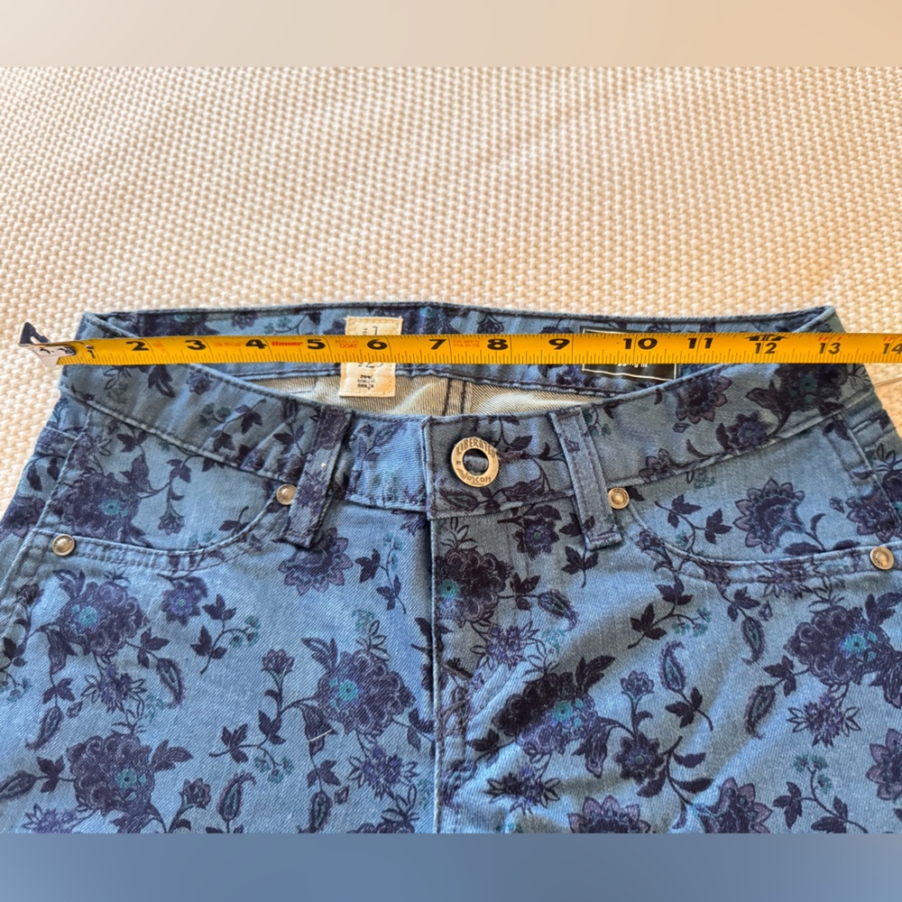 VOLCOM Railed Stretch Blue Floral Denim Legging Jeggings Skinny Jeans - Picture 12 of 15